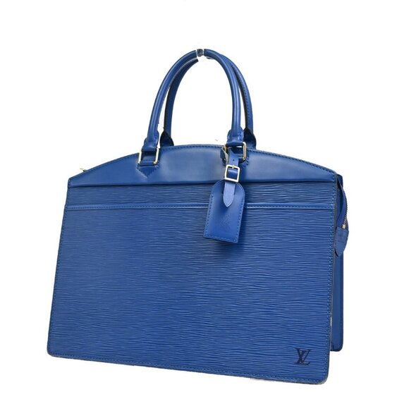 LOUIS VUITTON LV Logo Riviera Hand Bag Epi Leather Blue France - Picture 6 of 16